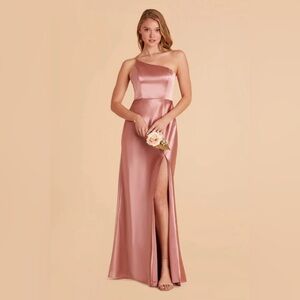 Birdy Grey Kensie Dress Shiny Satin Desert Rose